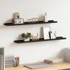 vidaXL Baguettes à tableaux 2 pcs. noir 80x9x3 cm MDF Voir les images du produit 2