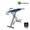 A diagram of a KADAX ironing board with dimensions and weight indicated. Produktbild-Vorschau