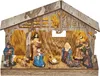 LED vánoční betlém dřevěný, 19 cm, 3x AA, vnitřní, teplá bílá, časovač Produktbild-Vorschau