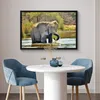 MuchoWow® MuchoWow® Gerahmtes Poster Elefant - Wasser - Produktbild-Vorschau 5