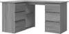 vidaXL Rohový psací stůl Grey Sonoma 145x100x76 cm výrobek Náhled obrázku produktu 1