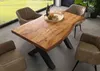MASSIVMOEBEL24.DE Baumtisch Akazie 140x90x77 Akazie natur Produktbild-Vorschau 2