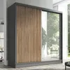 Schwebetürenschrank, 2-türig Schrank mit Spiegel und Produktbild-Vorschau 1
