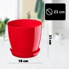 KADAX Doniczka z Podstawką Plastikowa Osłonka Donica 23cm Podgląd zdjęcia produktu 2