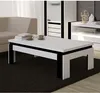 Table basse LINA blanche et noire brillante – 125 x 42 x 65 Voir les images du produit 2