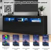 Sweiko 160x35x60cm lesklá TV skrinka s LED osvetlením, 3 Náhľad obrázku produktu 8