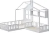 MODFU Kinderbett Holzbett 90x200 cm (140x70 cm) mit Fenster Produktbild-Vorschau 5