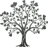Wandbild Herzbaum Metall mattschwarz 50x48cm – Wandtattoo Produktbild-Vorschau 3