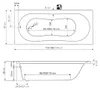 JIZERA Badewanne 170 x 70 x 39 cm ohne Füße, weiß Produktbild-Vorschau 4