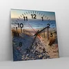 Wanduhr - Quadrat - Glasuhr - Meer Strand Düne - 40x40cm - Produktbild-Vorschau 4