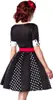 Vintage Retro Godet Kleid mit Gürtel in weiß/schwarz Größe Produktbild-Vorschau 13