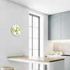 Glasuhr Wanduhr Küchenuhr Echt-Glas 30fi cm Zitronen gelb Produktbild-Vorschau 5
