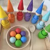 Montessori-Spielzeug „Regenbogen Steckpuppen in Tassen mit Produktbild-Vorschau 7