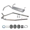An exhaust system for a car, laid out against a white background. Produktbild-Vorschau