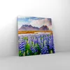 Bild auf Leinwand - Leinwandbild - Berge Wiese Blumen - Produktbild-Vorschau 4