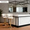 2er Set Barhocker aus Samt mit Lehne, 360° Drehbar, Produktbild-Vorschau 2