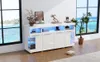 Sideboard - 140x40x70 cm weiß - Hochglanz & LED-Licht - 3 Produktbild-Vorschau 15