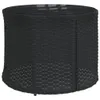 vidaXL Gartensofa mit Tisch und Kissen Halbrund Schwarz Produktbild-Vorschau 3