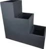 Kubus Treppentopf 59x60x27cm anthrazit Kunststoff Produktbild-Vorschau 1