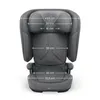 A gray child car seat with dimensions marked on it. Produktbild-Vorschau
