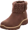 A single brown boot with a knitted cuff is shown against a white background. Voir les images du produit