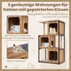 GOPLUS 133 cm Katzenbaum mit Metallrahmen, 3 Katzenhäusern, Produktbild-Vorschau 3