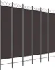 vidaXL 6 ks Paraván hnědý 200x200 cm Látka Náhled obrázku produktu 1
