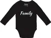 Huuraa Baby Body Family Schriftzug 68 Black  Baumwolle Produktbild-Vorschau 1