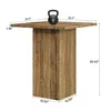 Tribesigns quadratischer Bartisch, 79 cm, Holz, Hausbar mit Produktbild-Vorschau 2