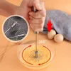 Halbautomatischer Schneebesen Edelstahl 1 Stück, Drehbarer Produktbild-Vorschau 4