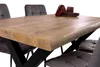 Esstisch Baumkante massiv Mango 120 x 80 X-Gestell schwarz Produktbild-Vorschau 4