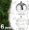 BRUBAKER Sada 6 vánočních ozdob - 8 cm vánoční ozdoby - Náhled obrázku produktu 2