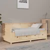 vidaXL: Cama de día sin colchón, 75x190 cm, madera maciza Vista previa de la imagen del producto 2