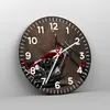Wanduhr - Rund - Glasuhr - Motorrad Chrom Räder - 30x30cm - Produktbild-Vorschau 4