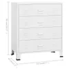 vidaXL Commode industrielle avec tiroirs blanc 78x40x93 cm Voir les images du produit 13