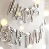 Folienballon Happy Birthday in Silber Produktbild-Vorschau 1