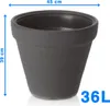 Pot de fleurs rond classique DBC46 | Anthracite Voir les images du produit 9