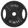 Disco Olimpionico Nero 15 Kg Hms Tod15 Anteprima dell’immagine prodotto 1