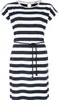 modAS Damen Kleid Kurzarm mit Blockstreifen - Streifenkleid Produktbild-Vorschau 1