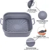 20cm Silikonform für Heißluftfritteuse, Faltbare Airfryer Produktbild-Vorschau 5