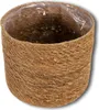 Seegras Korb rund natur Ø 19 x 16cm mit Einsatz Blumentopf Produktbild-Vorschau 2