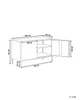 BELIANI Metallschrank Rot Stahl 100 x 40 x 65 cm Sideboard Produktbild-Vorschau 3