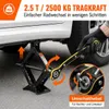 Krik 2.5 ton, schaarkrik met ratel, rubberen steunplaten en Productafbeelding-voorbeeld 3