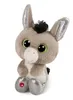 A plush toy donkey is sitting on a white background. Produktbild-Vorschau