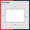 A diagram showing the dimensions and grommet placement of a tarp. Produktbild-Vorschau