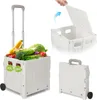 Bettizia Chariot à provisions pliable avec 2 roues 45L Voir les images du produit 1