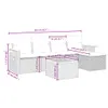 6-tlg. Garten-Sofagarnitur mit Kissen Beige Poly Rattan Produktbild-Vorschau 3