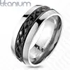 Ring Schwarz Silber Herren aus Titan 62 (19.7 mm Ø) Produktbild-Vorschau 1
