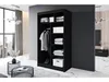Easy4You P3 120 cm Schwarz Schiebetüren Kleiderschrank Produktbild-Vorschau 4