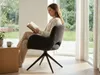 HowHomely THEO Chair Black Fabric - moderný dizajn, Náhľad obrázku produktu 7